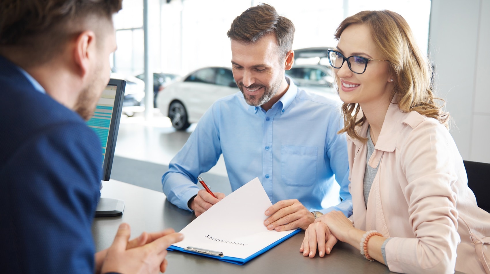 CDJR Dealer with customers