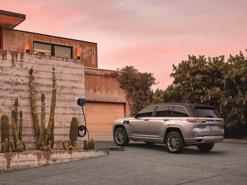 Jeep Wagoneer S parked in driveway in front of house - Jeep Dealer Peru IN