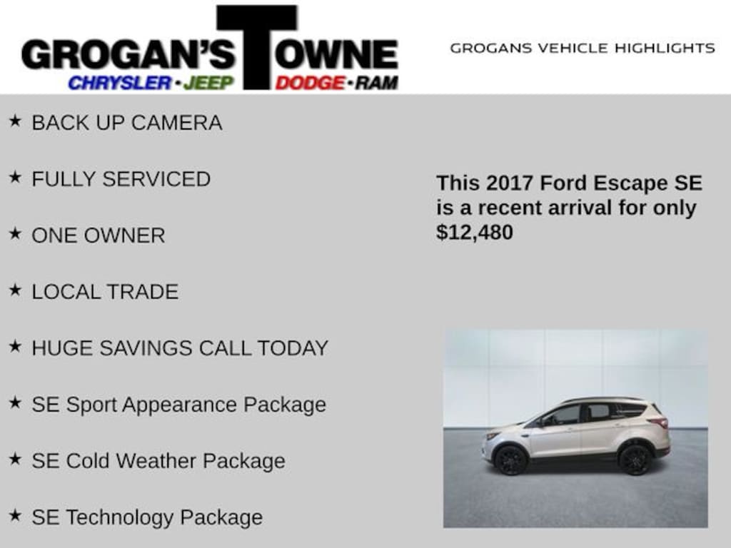 Used 2017 Ford Escape SE SUV