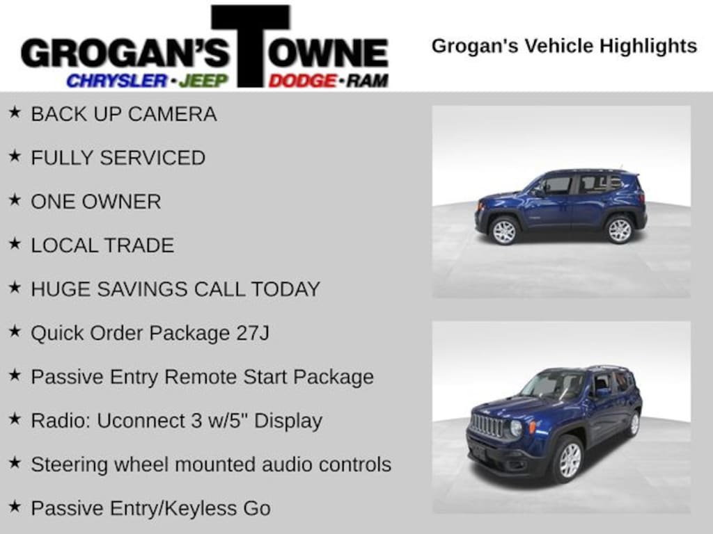 Used 2017 Jeep Renegade Latitude 4x4 SUV
