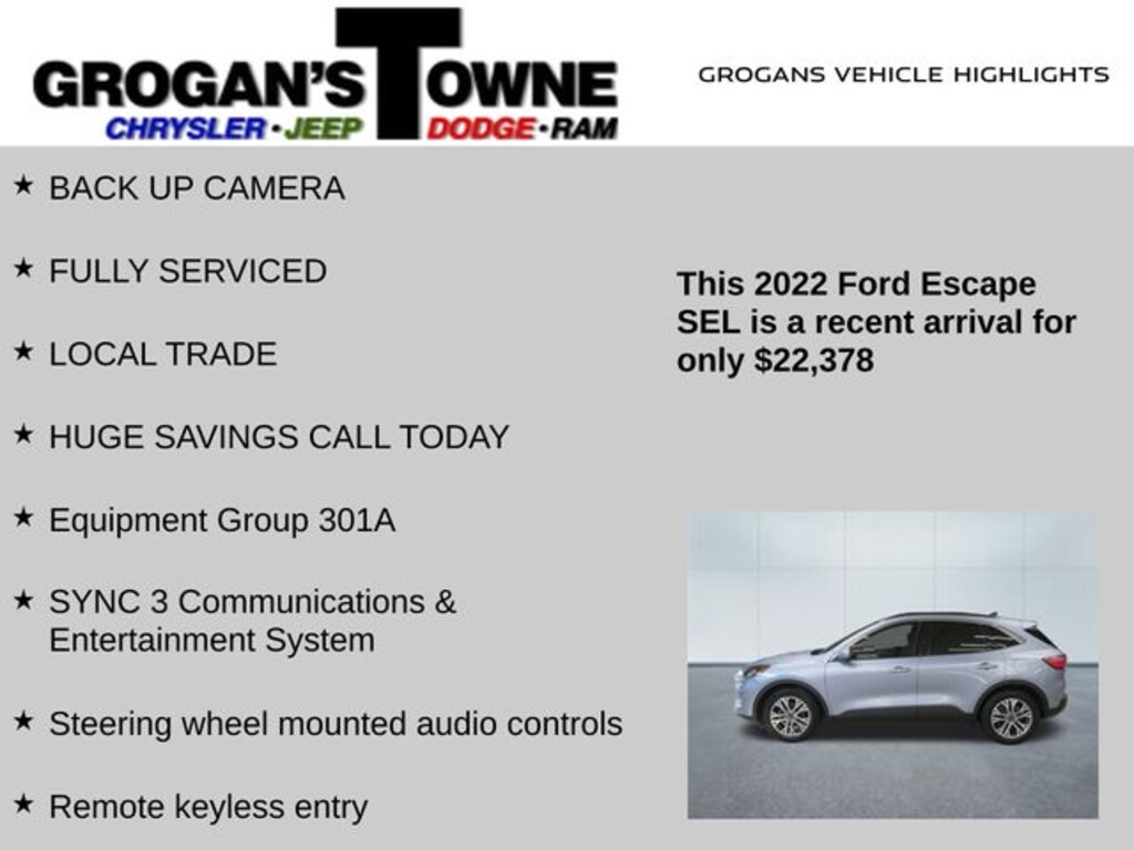 Used 2022 Ford Escape SEL SUV