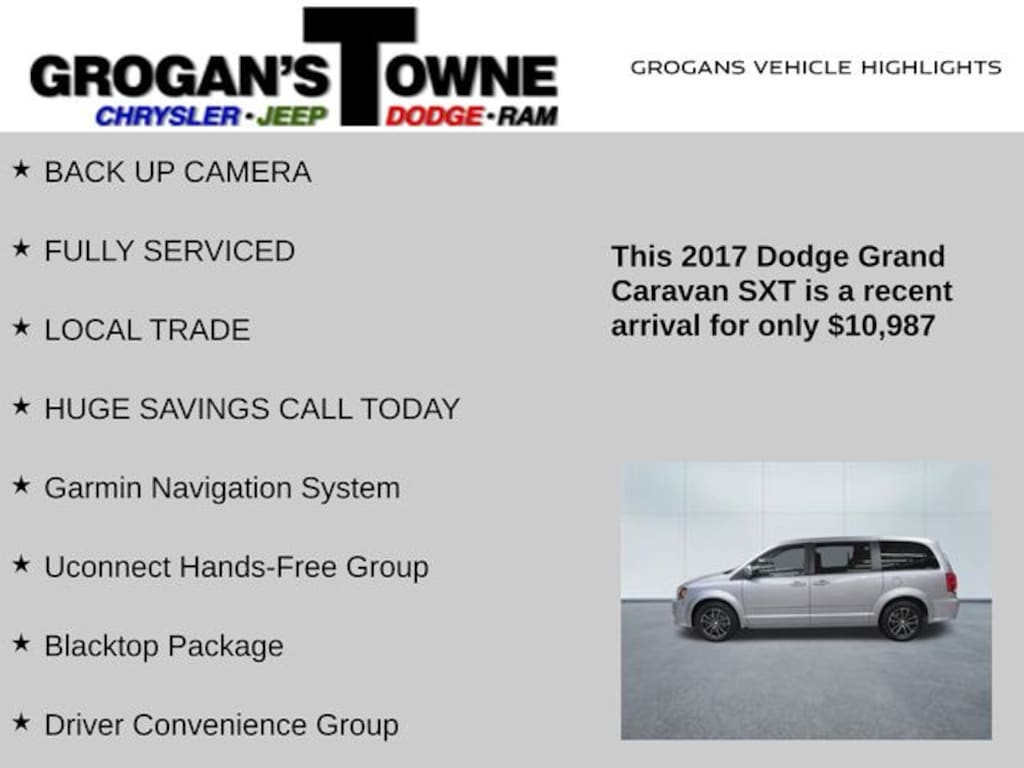 Used 2017 Dodge Grand Caravan SXT Van