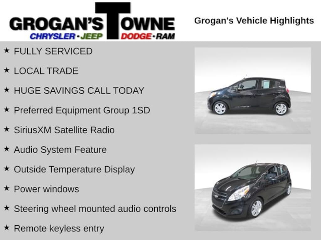 Used 2015 Chevrolet Spark LT w/1LT CVT Hatchback