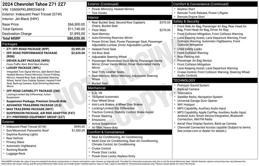 Used 2024 Chevrolet Tahoe Z71 SUV
