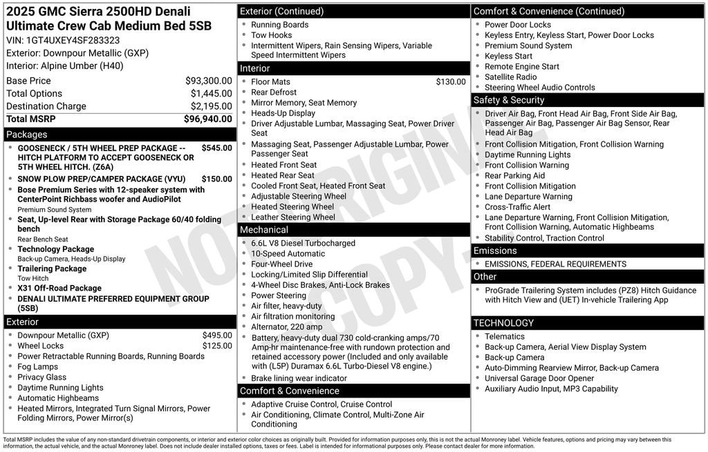 New 2025 GMC Sierra 2500 HD Denali Ultimate Truck