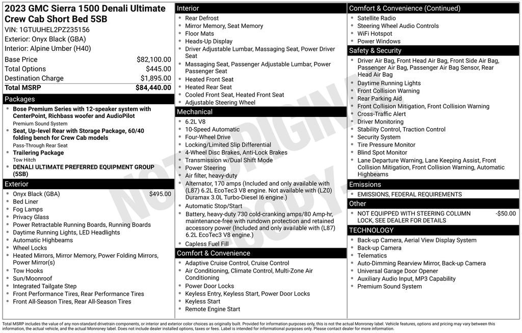 Used 2023 GMC Sierra 1500 Denali Ultimate Truck