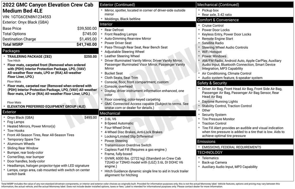 Used 2022 GMC Canyon Elevation Truck
