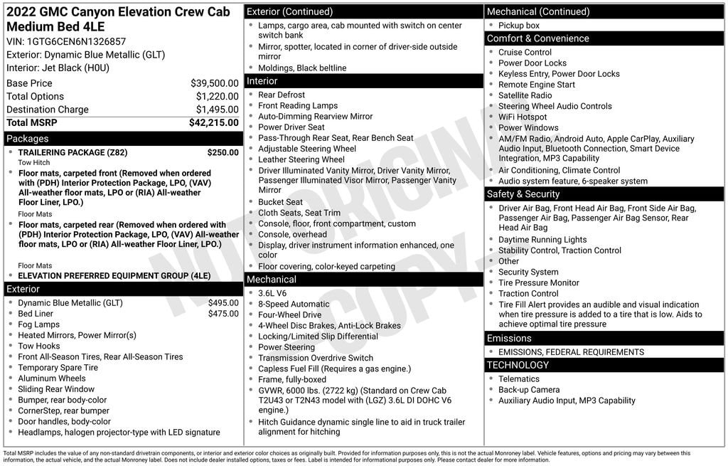 Used 2022 GMC Canyon Elevation Truck