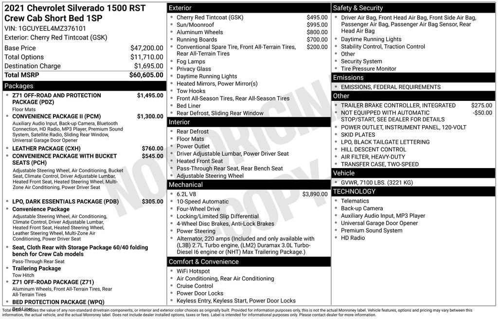 Used 2021 Chevrolet Silverado 1500 RST Truck