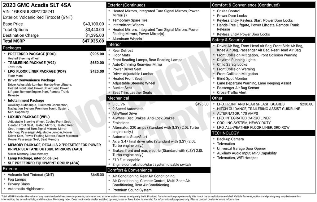 Used 2023 GMC Acadia SLT SUV
