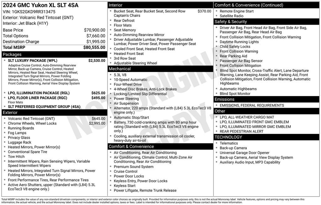 New 2024 GMC Yukon XL SLT SUV