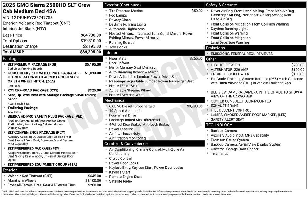 New 2025 GMC Sierra 2500 HD SLT Truck