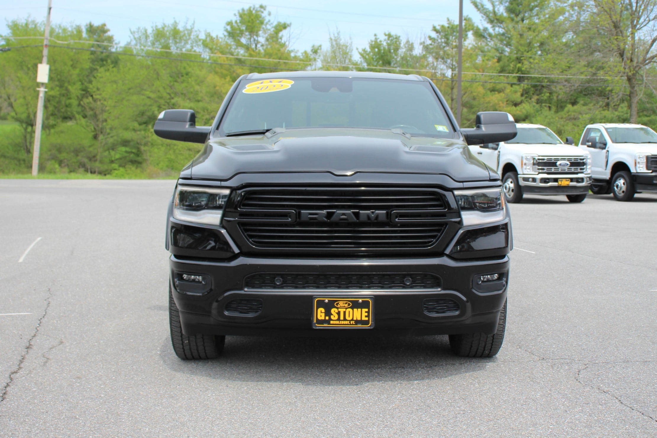 Used 2022 RAM Ram 1500 Pickup Laramie with VIN 1C6SRFRT0NN360160 for sale in Middlebury, VT