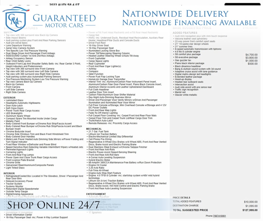 2022 Audi S8 Base's photo