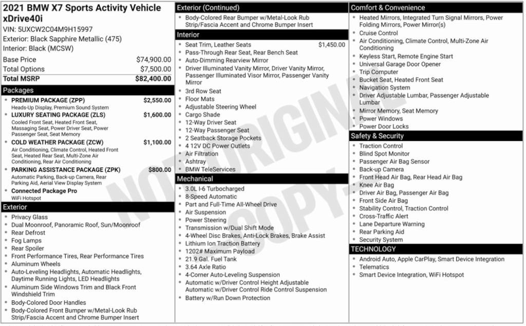 Used 2021 BMW X7 xDrive40i SUV