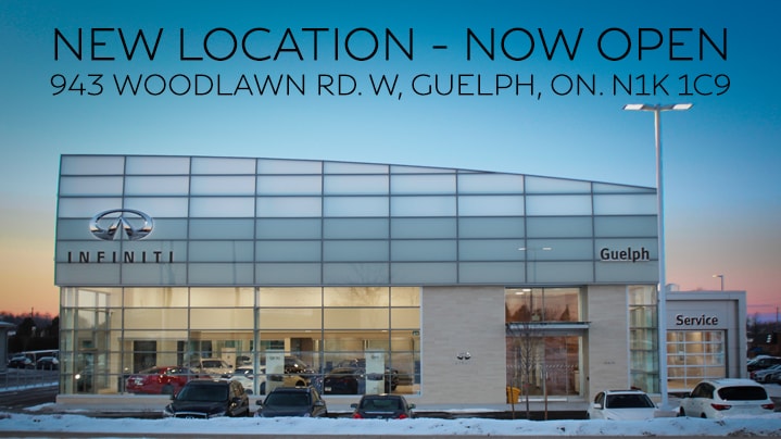 Guelph Infiniti New Location Now Open! 943 Woodlawn Road West in Guelph