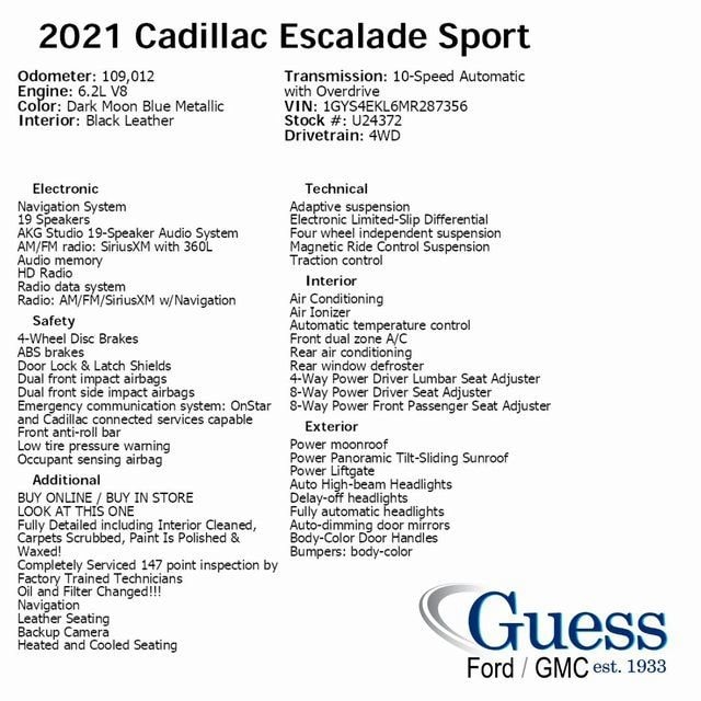2021 Cadillac Escalade Sport - Photo 49