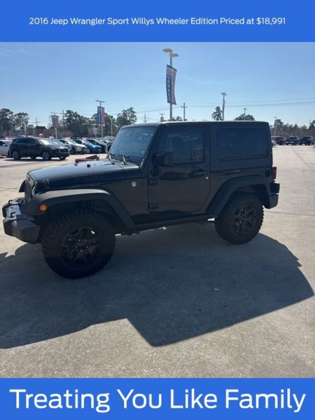 Used 2016 Jeep Wrangler Willys Wheeler SUV