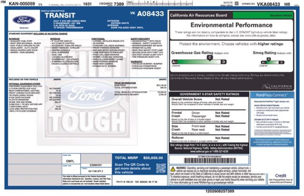 New 2027 Ford Transit-250 Base Cargo Van