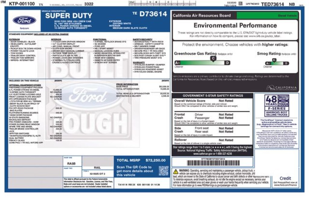 New 2026 Ford F-250SD XL Truck