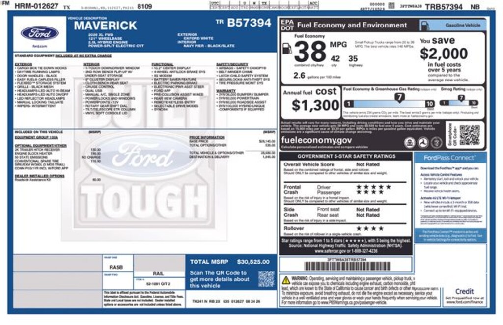 New 2026 Ford Maverick XL Truck