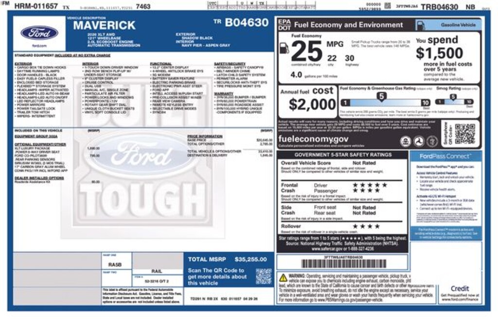 New 2026 Ford Maverick XLT Truck