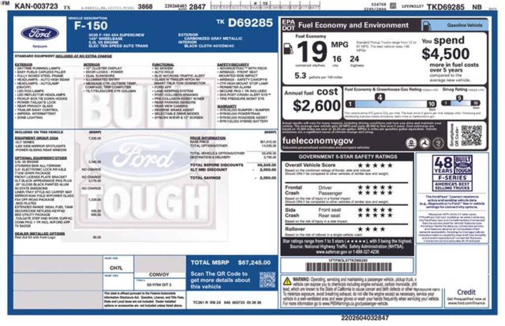 New 2026 Ford F-150 XLT Truck