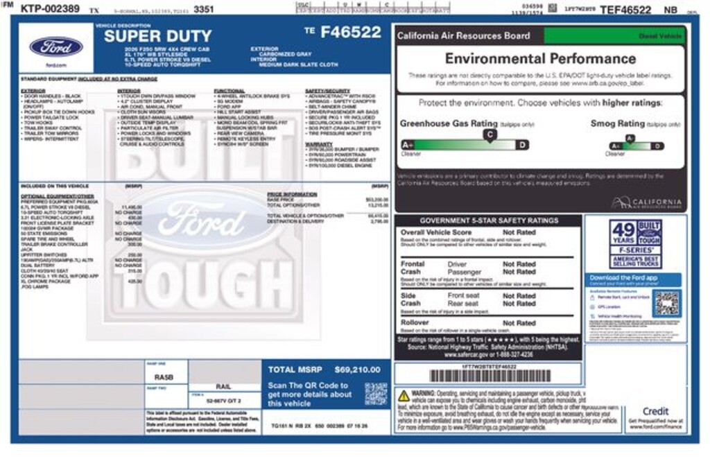 New 2026 Ford F-250SD XL Truck
