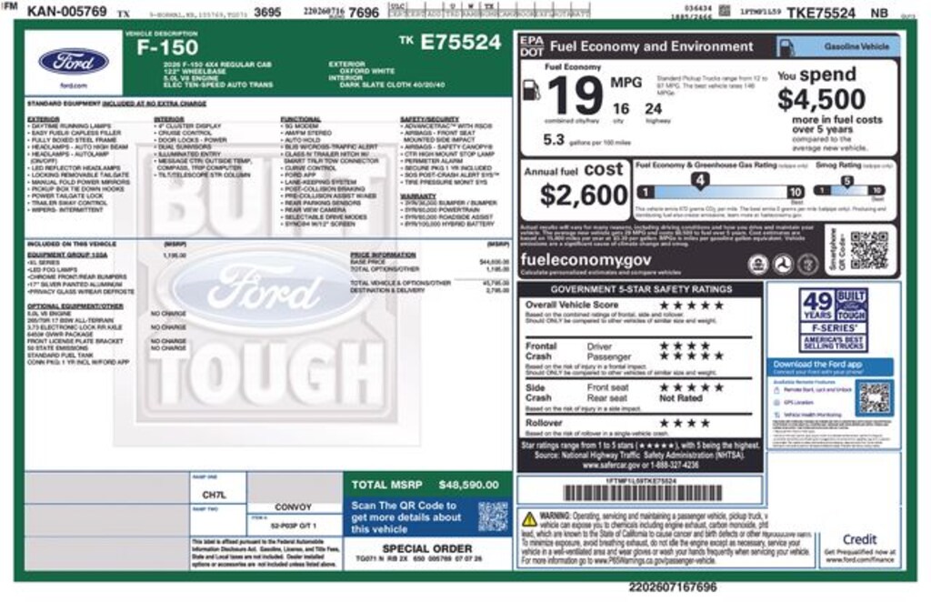 New 2026 Ford F-150 XL Truck