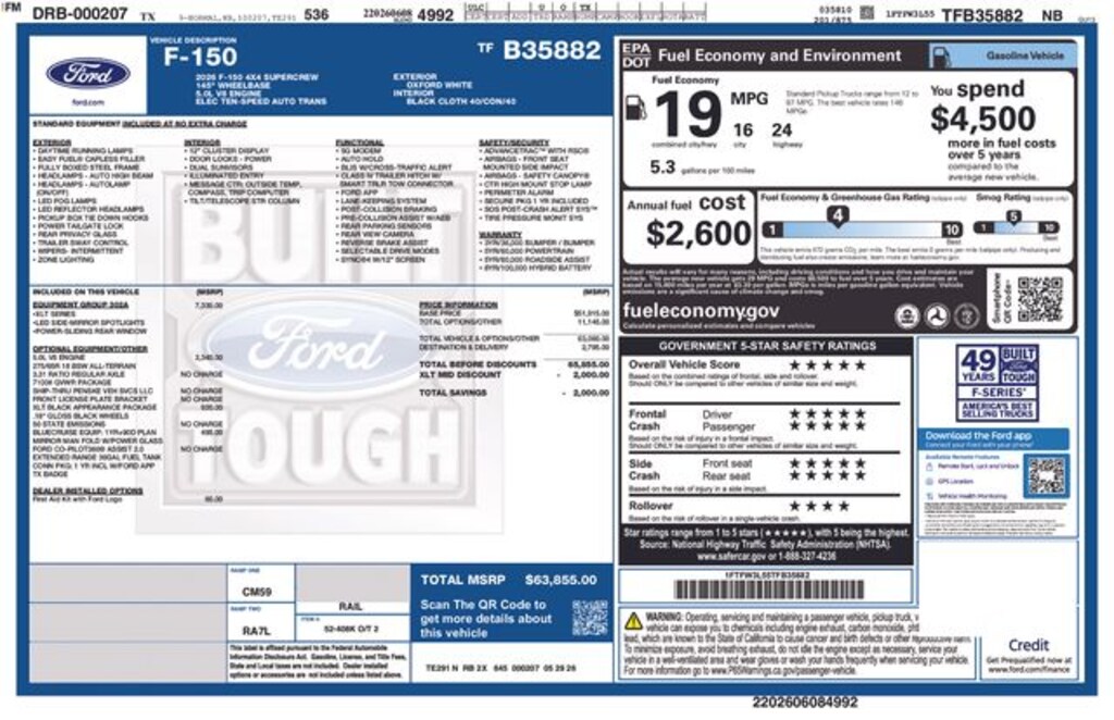 New 2026 Ford F-150 XLT Truck