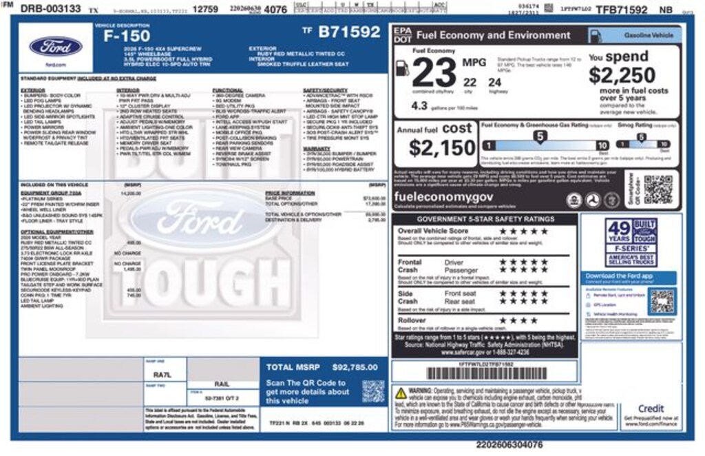 New 2026 Ford F-150 Platinum Truck