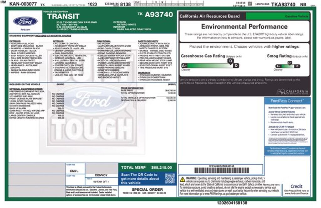 New 2026 Ford Transit-350 XL Wagon