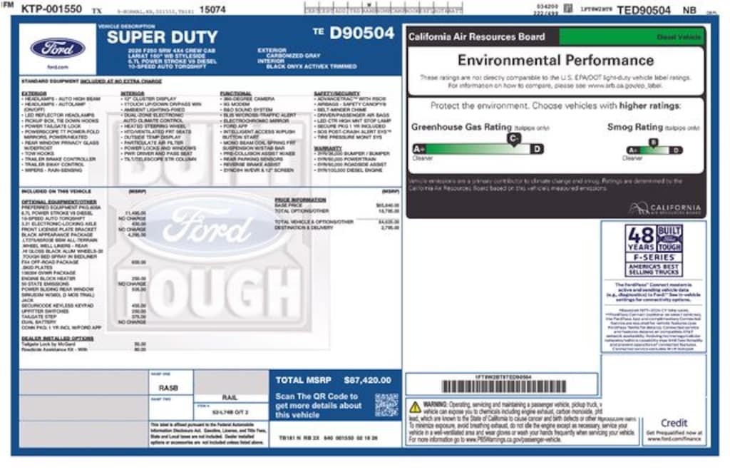 New 2026 Ford F-250SD Lariat Truck