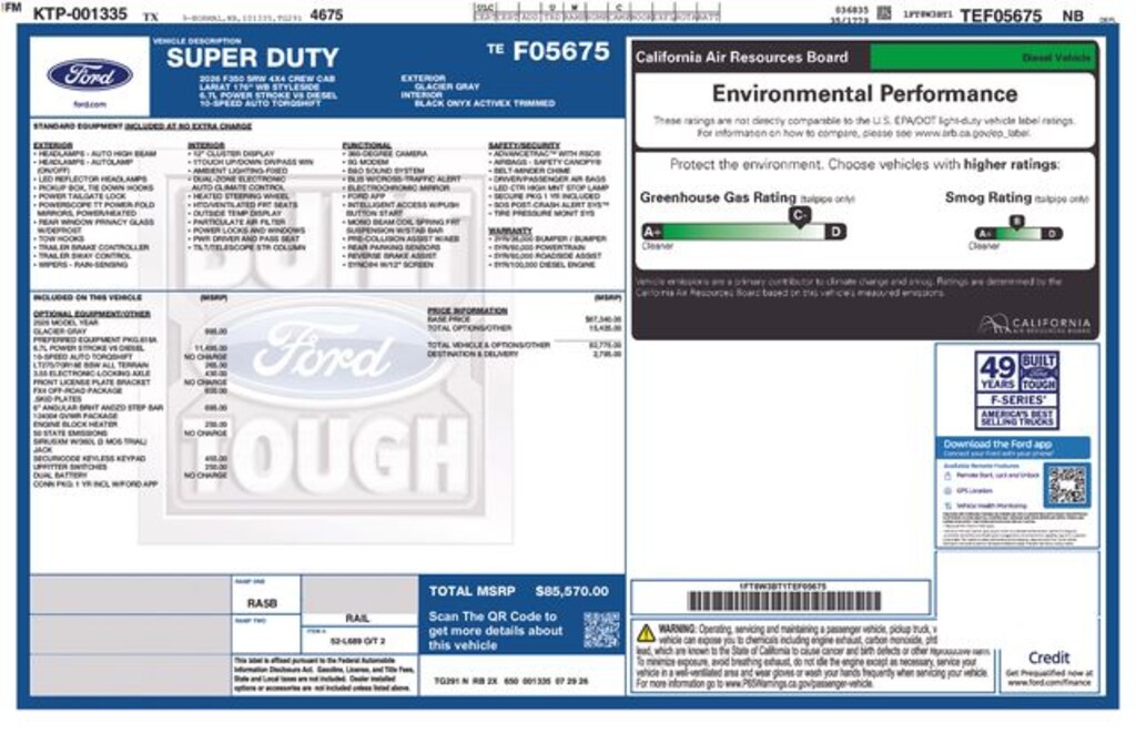 New 2026 Ford F-350SD Lariat Truck