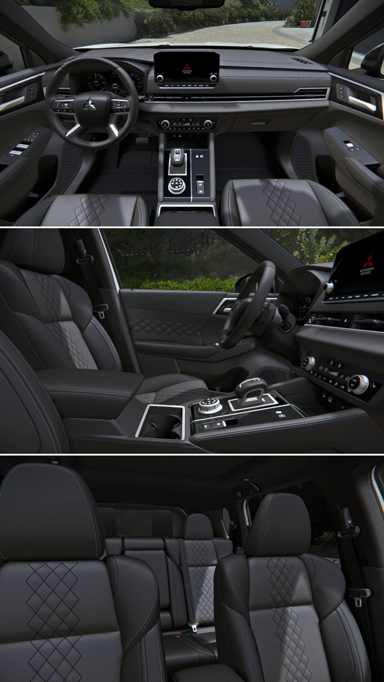 Spacious 2025 Mitsubishi Outlander PHEV SEL Black Edition Interior and Exterior