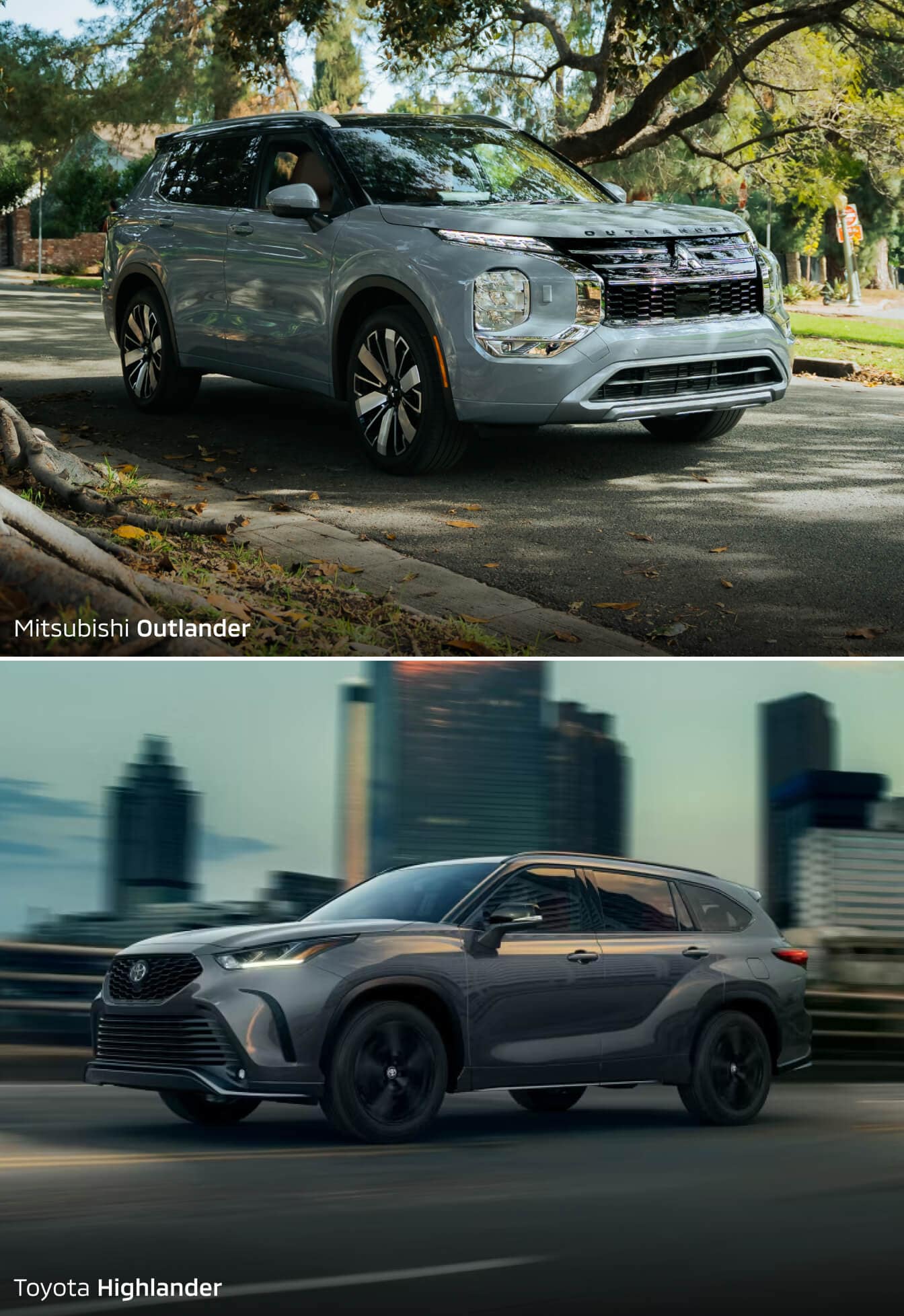 Mitsubishi Outlander vs. 2025 Toyota Highlander: Power & Fuel Efficiency