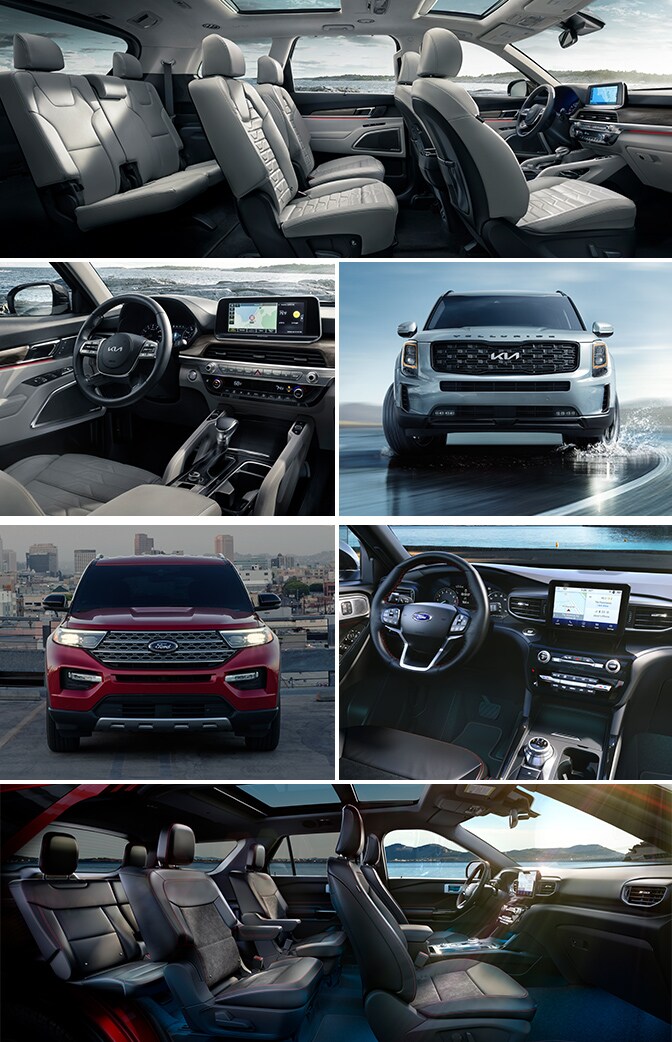 Kia Telluride vs. Ford Explorer 2022 Model Comparison