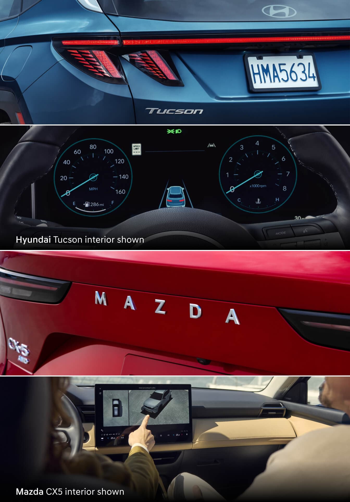 Compare Mazda CX-5 and Hyundai Tucson Safety