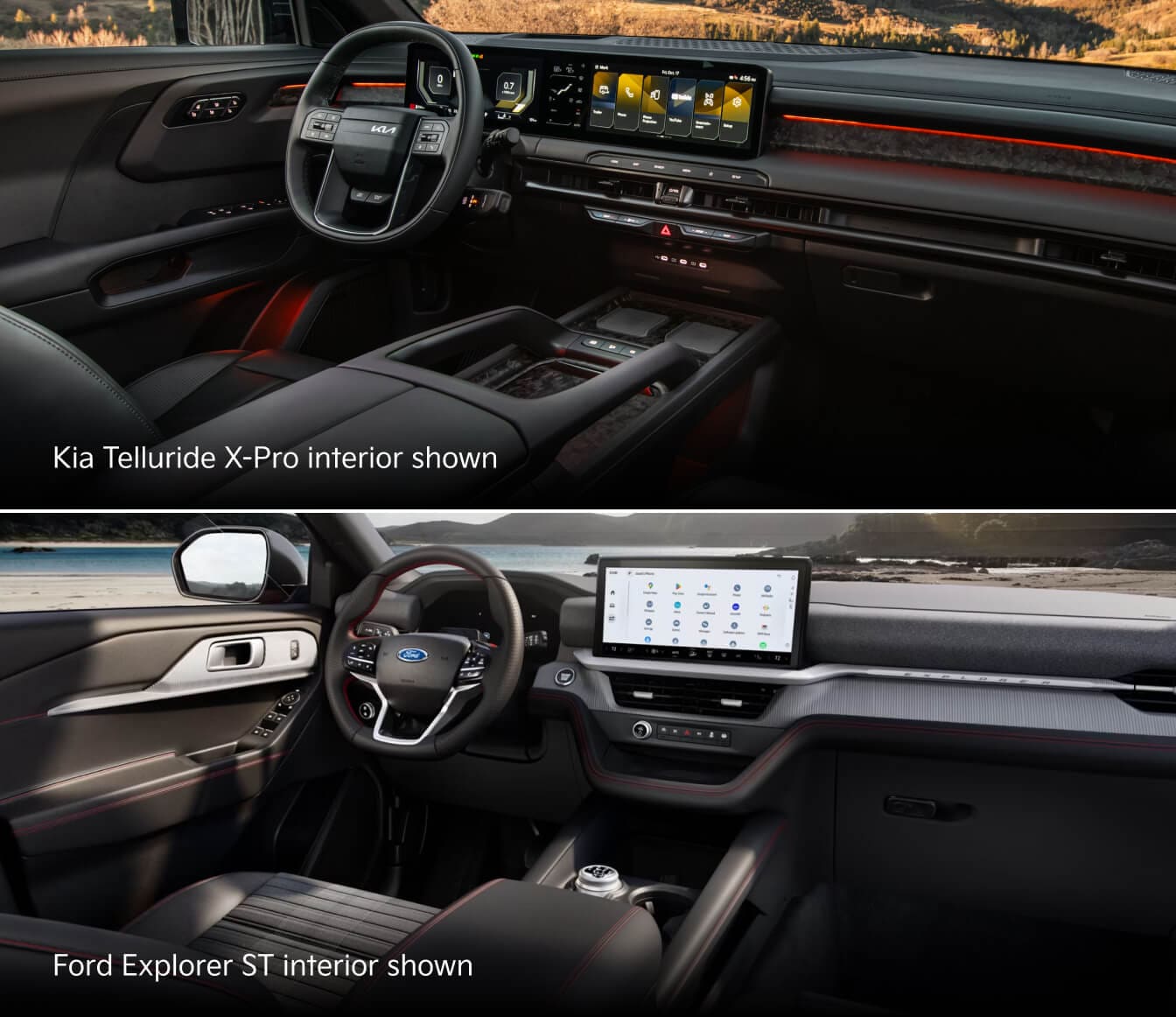 Kia Telluride vs. Ford Explorer: Warranties and Upscale Interior Amenities