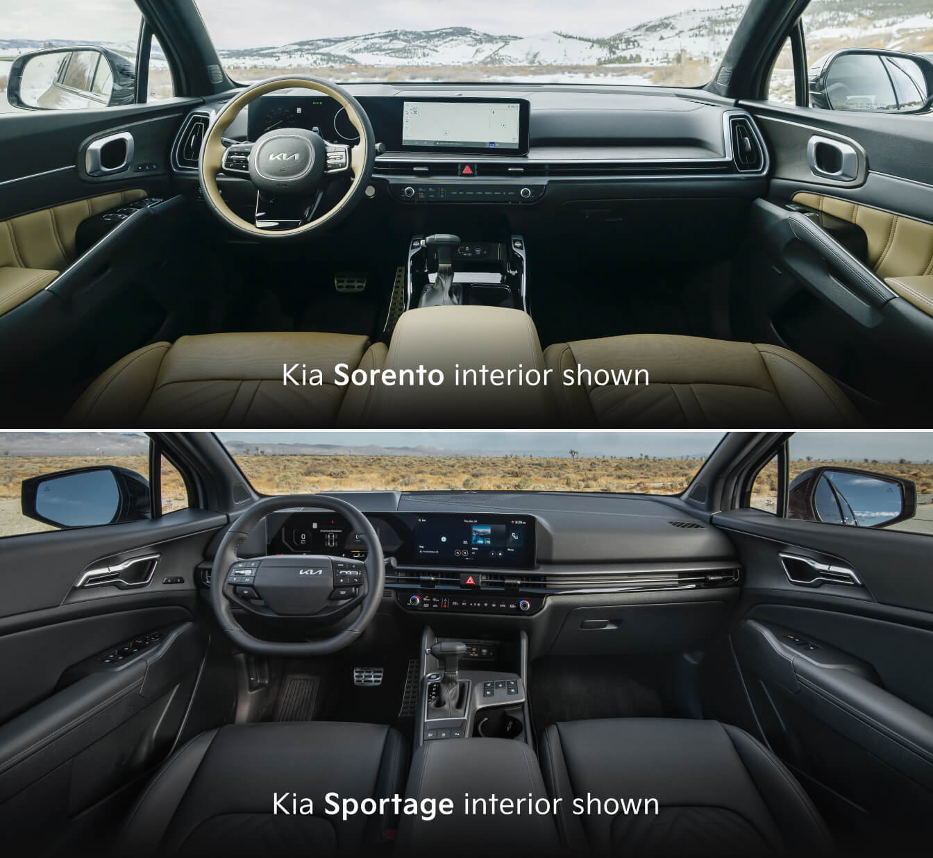Kia Sportage vs. Kia Sorento Interior