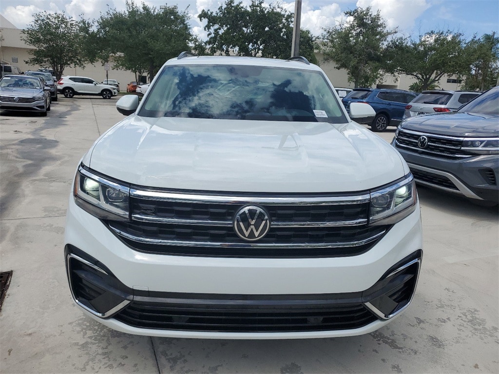 Certified 2021 Volkswagen Atlas SE w/Tech R-Line with VIN 1V2PR2CA1MC600128 for sale in Coconut Creek, FL