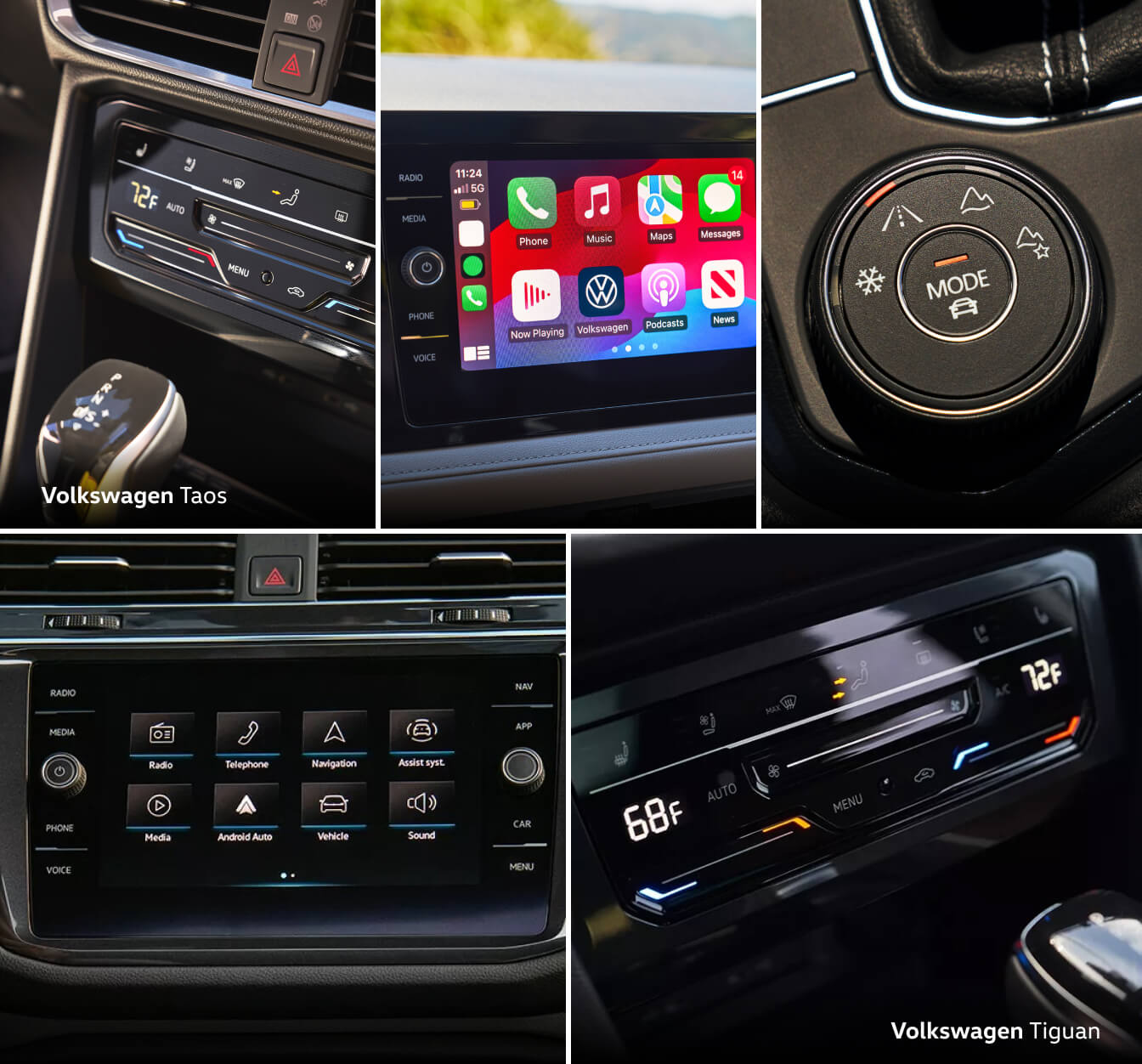 Compare Taos vs. Tiguan Technology Features