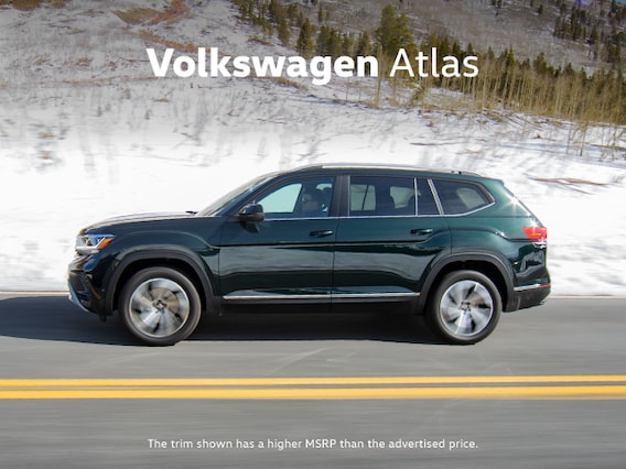 2022 VW Atlas. The trim shown has a higher MSRP than the advertised price.