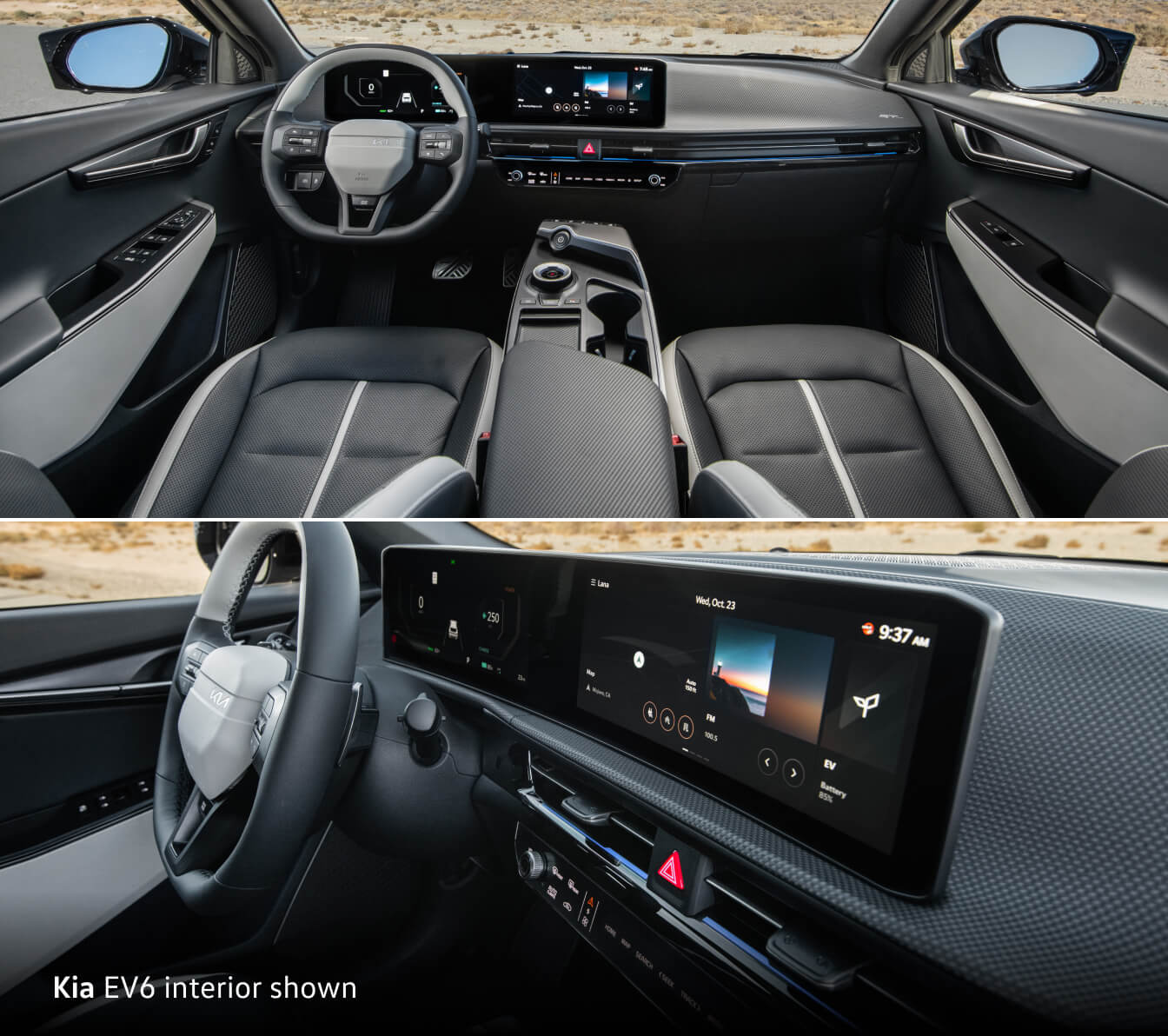 Interior Amenities: Volkswagen ID.4 vs. Kia EV6 Image 2