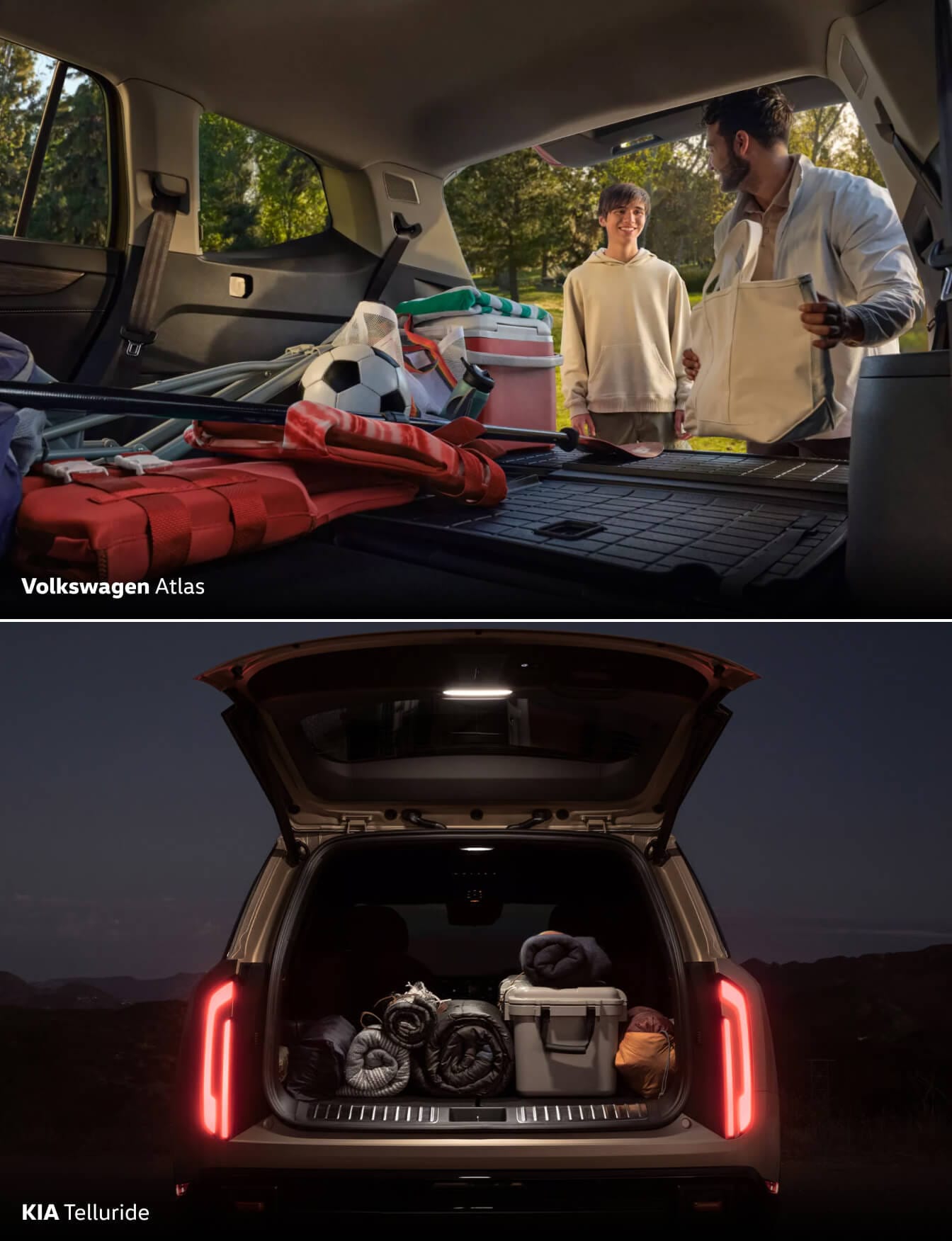 Kia Telluride vs. Volkswagen Atlas Size