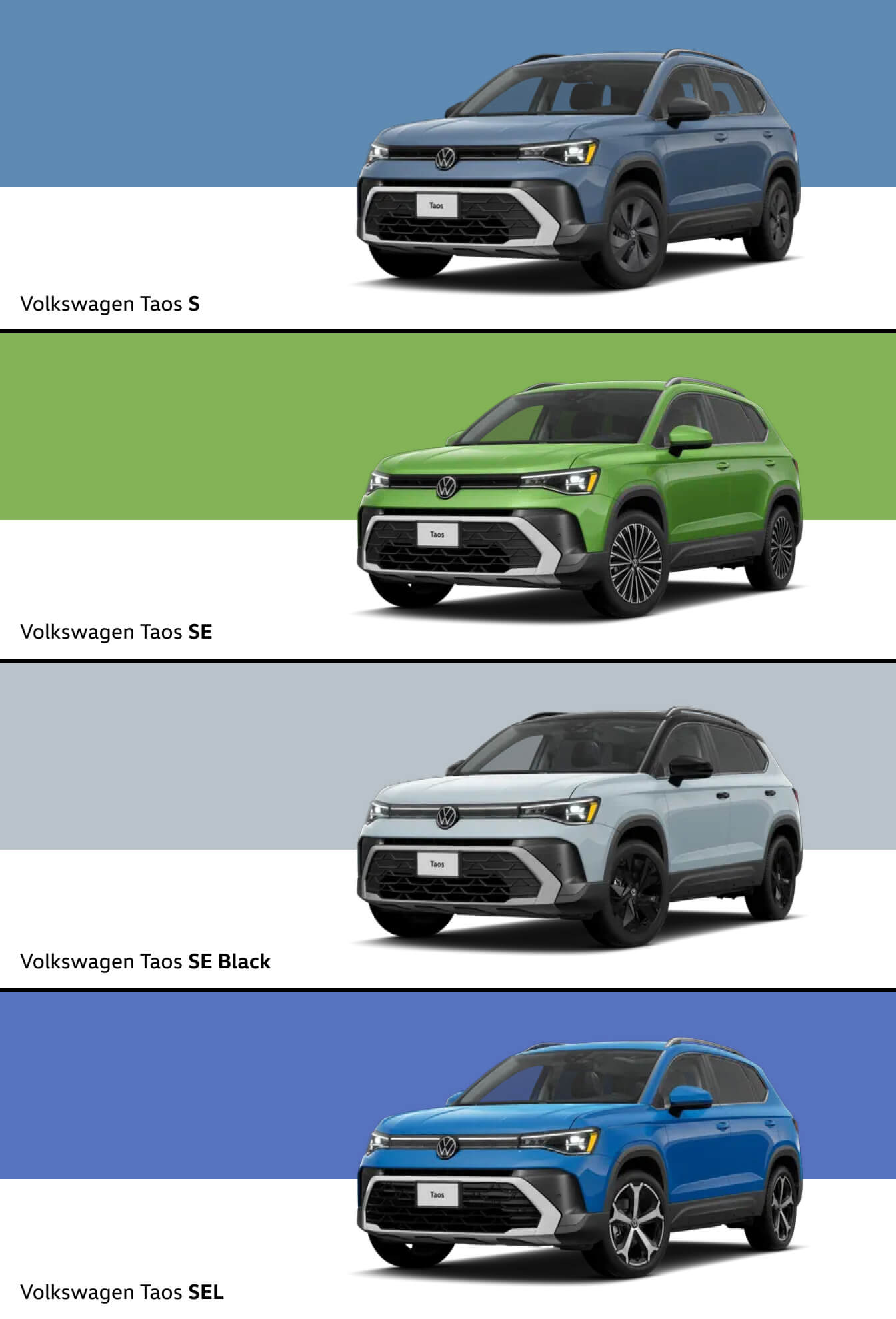 2025 Volkswagen Taos Trim Levels