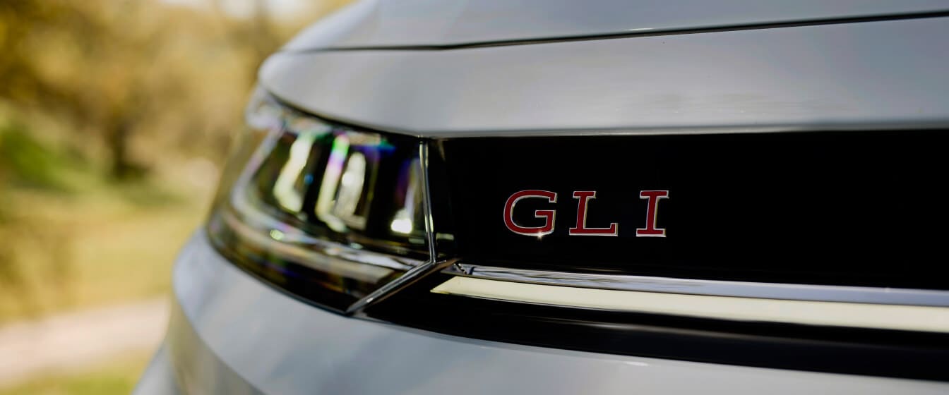 Close up of the 2026 Volkswagen Jetta GLI emblem