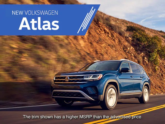 2021 VW Atlas. The trim shown has a higher MSRP than the advertised price.