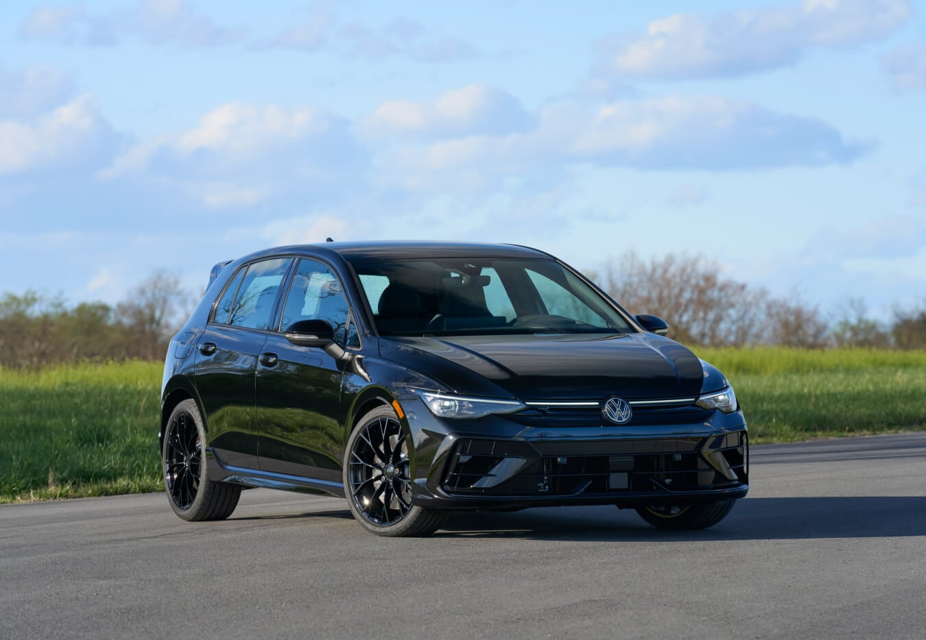 Three-quarter angle shot of Volkswagen Golf R