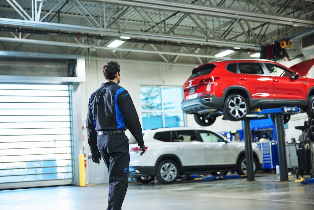  Volkswagen authorized service center repair bays at Gunther VW Clermont near Orlando FL
